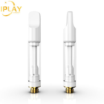 품질  Wholesale CBD THC D8 Oil Cartridge Flat Round Zirconia Post 0.5ml 1ml Cartridge 공장