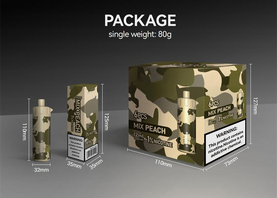 런던 재충전이 가능한 1% 니코틴 버릴 수 있는 전자 담배 6000Puffs