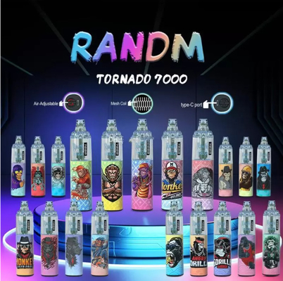 메쉬 코일과 RGB 빛과 14ML Ｅ 유동적 바페스 랜드텀 토네이도 7000 퍼프