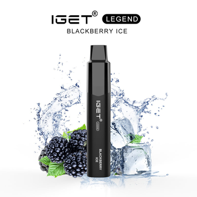 IGET 전설 20 맛 5% 니코틴 일회용 Vape 펜 1350mAh 4000 퍼프