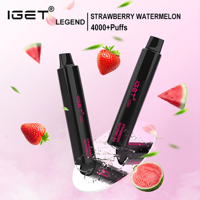IGET 전설 20 맛 5% 니코틴 일회용 Vape 펜 1350mAh 4000 퍼프