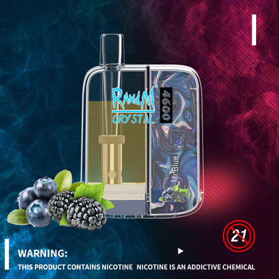 RandM 메시 코일을 가진 결정 4600 분첩 처분할 수 있는 전자 담배 10ml 깍지
