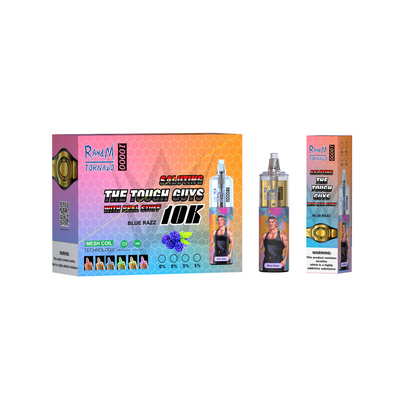 10000은 20 ML 포드 시스템 불연성 담배 랜드텀 토네이도 일회용을 내뿜고 RGB 조명을 기화시킵니다 재충전이 가능한