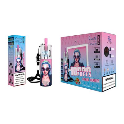 5% 니코틴 20ml 액체 용량 과일 얼음 주스 맛있는 14 맛 Fumot 토네이도 10000 펌프 플러스 일회용vape