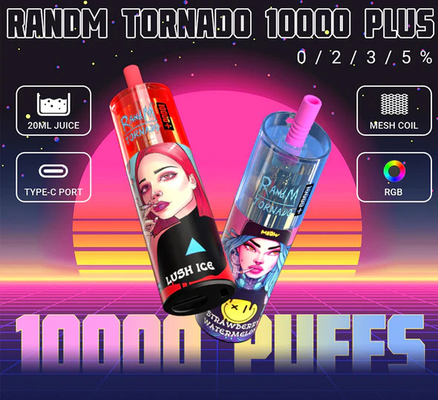 5% 니코틴 20ml 액체 용량 과일 얼음 주스 맛있는 14 맛 Fumot 토네이도 10000 펌프 플러스 일회용vape
