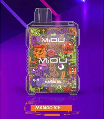 Miou Box E CIGS Mesh Coil 15ml E 액체 일회용 바이프 8000 펌프 650mAh 재충전 10 맛