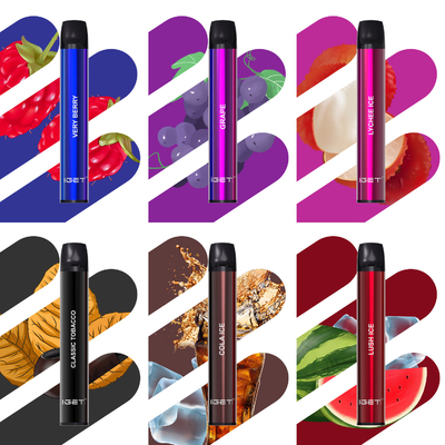 6% 600 퍼프 400mah Nic 소금 일회용 Vape 펜 IGET SHION 카트리지
