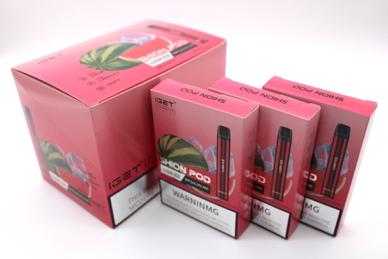 정통 IGET SHION 일회용 전자 담배 포드 장치 600 퍼프 400mAh 배터리 Vape 펜