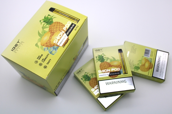 정통 IGET SHION 일회용 전자 담배 포드 장치 600 퍼프 400mAh 배터리 Vape 펜