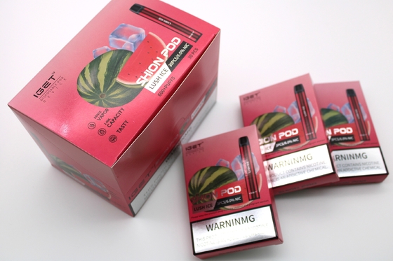 정통 IGET SHION 일회용 전자 담배 포드 장치 600 퍼프 400mAh 배터리 Vape 펜