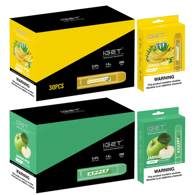 280mah 수박 IGET Vape 일회용 JANNA Vape 펜 450 퍼프