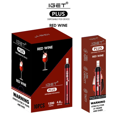 650mAh IGET Vape 일회용 미니 전자 담배 1200 퍼프 4.8ml