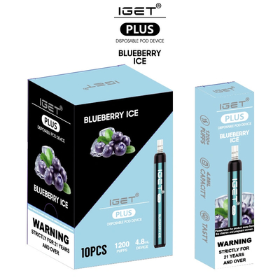 650mAh IGET Vape 일회용 미니 전자 담배 1200 퍼프 4.8ml