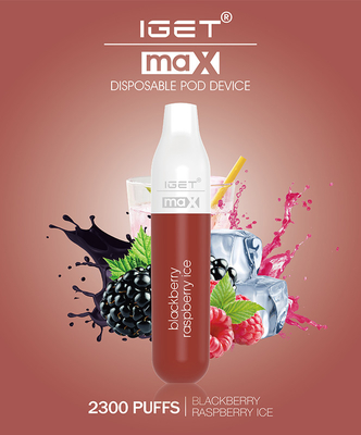 2300f IGET MAX 편평한 꼬투리 Vape 펜, 8ml 망고 휴대용 꼬투리 체계