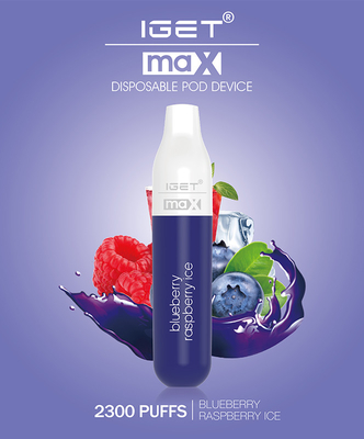 2300f IGET MAX 편평한 꼬투리 Vape 펜, 8ml 망고 휴대용 꼬투리 체계