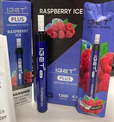 4.8ml 1200 PUFFS 쿨 민트 IGET Vape 일회용 13 색