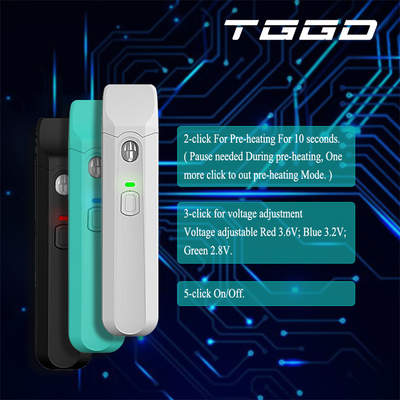 OEM 1ml 270mAh CBD 처분할 수 있는 Vape 펜은 조정가능한 전압을 예열합니다