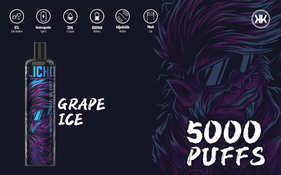 850mAh EPOD 일회용 Vape 5000Puffs E 시가 여러 맛