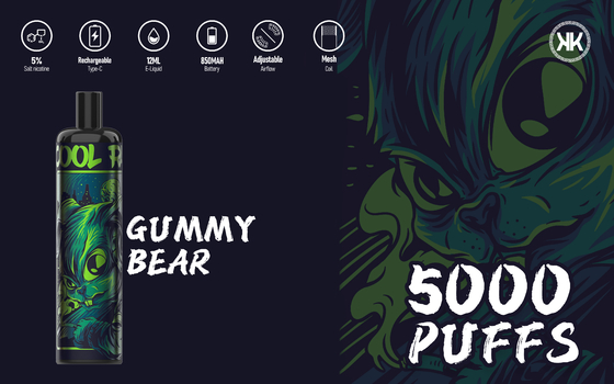 850mAh EPOD 일회용 Vape 5000Puffs E 시가 여러 맛