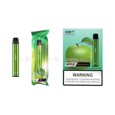 600 퍼프 E 액체 Nic 소금 일회용 Vape 펜 IGET SHION 올인원