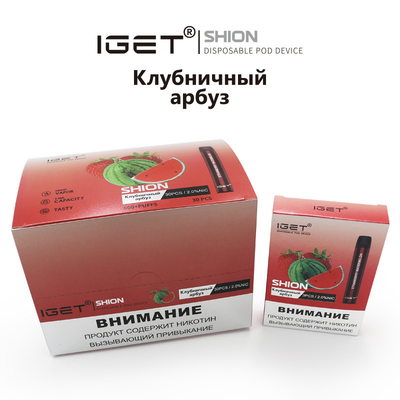 재고 있음 일회용 IGET Vape IGET SHION 600 퍼프 400 mah 배터리 담배