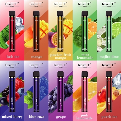 일회용 키트 650mAh 1200 외에 IGET은 4.8ML 5% 니코틴을 내뿜습니다