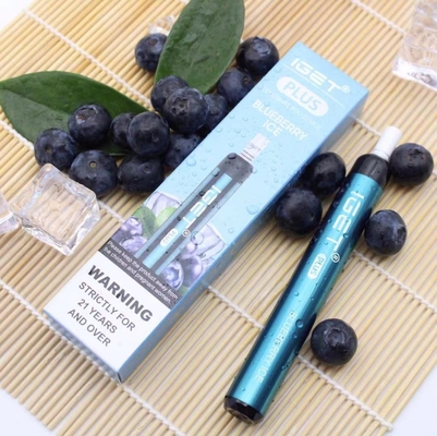 100% 오리지널 IGET 담배 IGET 1200 PLUS 650mah 배터리 6% 니코틴 Vape 펜