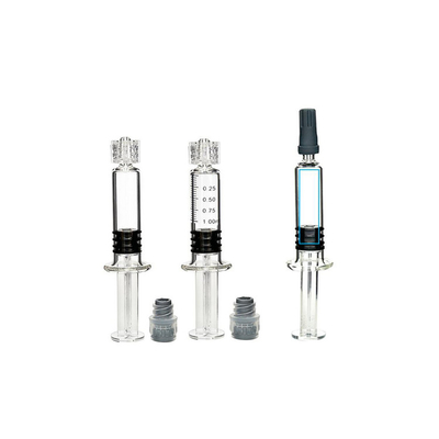 CBD THC DELTA8 기름 유리제 주사기, IPlayecigs Luer Lock 주사기 1ml