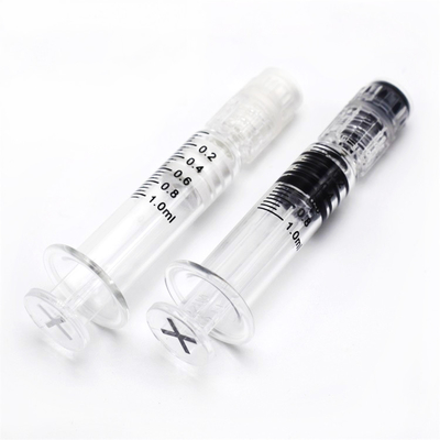 0.5ml 1ml 빈 명확한 Thc 기름 유리제 주사통 처분할 수 있는 루어 자물쇠 불필요한 주입