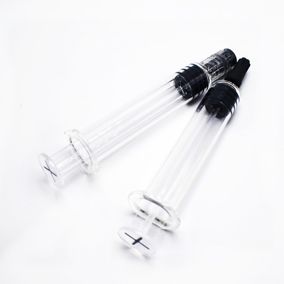 0.5ml 1ml 빈 명확한 Thc 기름 유리제 주사통 처분할 수 있는 루어 자물쇠 불필요한 주입