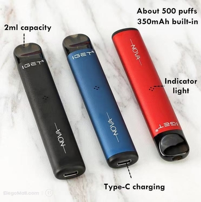 호주에서 인기 IGET Vape IGET Nova 350mah 배터리 6% 니코틴 Vape 스타터 키트