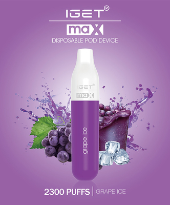 정통 IGET MAX Vape 펜 전자 담배 장치 1100mAh 배터리 8ml 포드