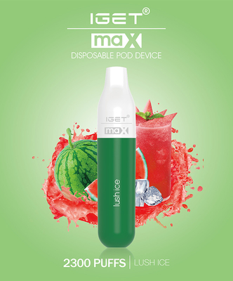 정통 IGET MAX Vape 펜 전자 담배 장치 1100mAh 배터리 8ml 포드