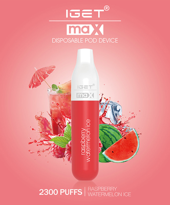 정통 IGET MAX Vape 펜 전자 담배 장치 1100mAh 배터리 8ml 포드