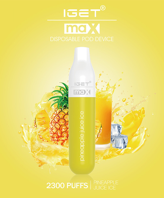 정통 IGET MAX Vape 펜 전자 담배 장치 1100mAh 배터리 8ml 포드