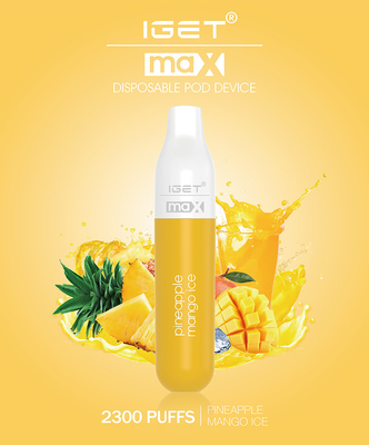 정통 IGET MAX Vape 펜 전자 담배 장치 1100mAh 배터리 8ml 포드