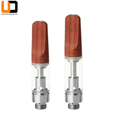 세라믹 코일 0.5ml 1ml CBD Vape 카트리지 포드 시스템 목재 팁 유리