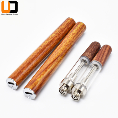 세라믹 코일 0.5ml 1ml CBD Vape 카트리지 포드 시스템 목재 팁 유리