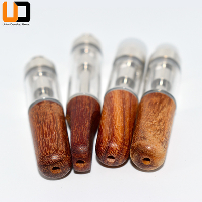 세라믹 코일 0.5ml 1ml CBD Vape 카트리지 포드 시스템 목재 팁 유리