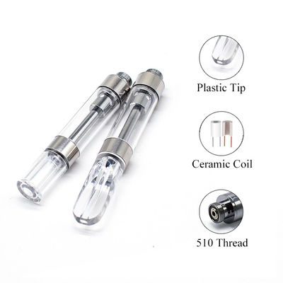 OEM 플라스틱 팁 510 스레드 0.92ml CBD Vape 카트리지 세라믹 코일