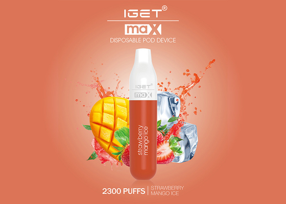 8.0ml IGET MAX 2300 퍼프 일회용 전자담배 16색