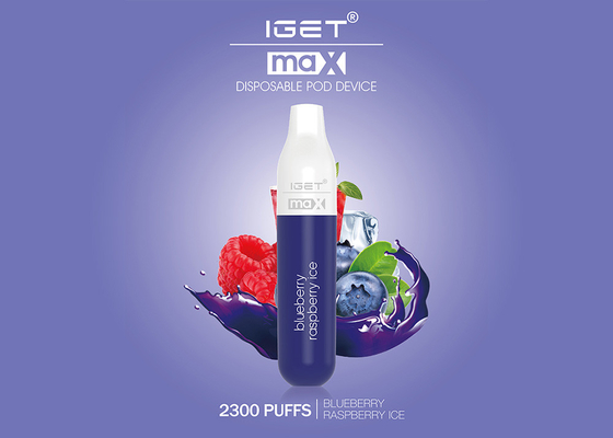 8.0ml IGET MAX 2300 퍼프 일회용 전자담배 16색