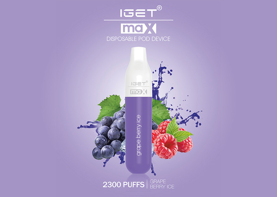 8.0ml IGET MAX 2300 퍼프 일회용 전자담배 16색