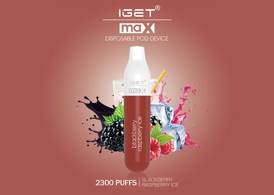 8.0ml IGET MAX 2300 퍼프 일회용 전자담배 16색