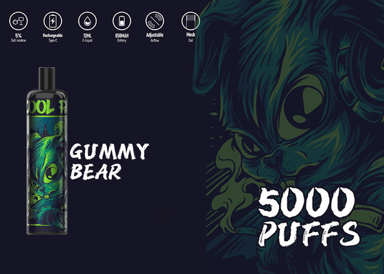 E-CIGS 5% 니코틴 에포로드 에너지 5000 퍼프는 펜을 기화시킵니다
