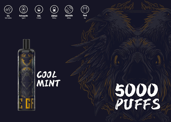 E-CIGS 5% 니코틴 에포로드 에너지 5000 퍼프는 펜을 기화시킵니다