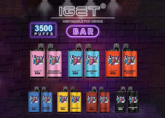 뜨거운 판매 IGET 바 3500은 13 풍미 e-담배 바페스를 내뿜습니다