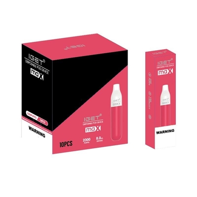 IGET 일회용은 펜 IGET 맥스 2300 푸프프스를 기화시킵니다