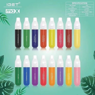 IGET 일회용은 펜 IGET 맥스 2300 푸프프스를 기화시킵니다