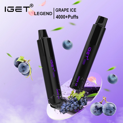 원형 IGET 전설 4000 퍼프 12 밀리람베르트 1350mAh 1350mAh 5% 니코틴